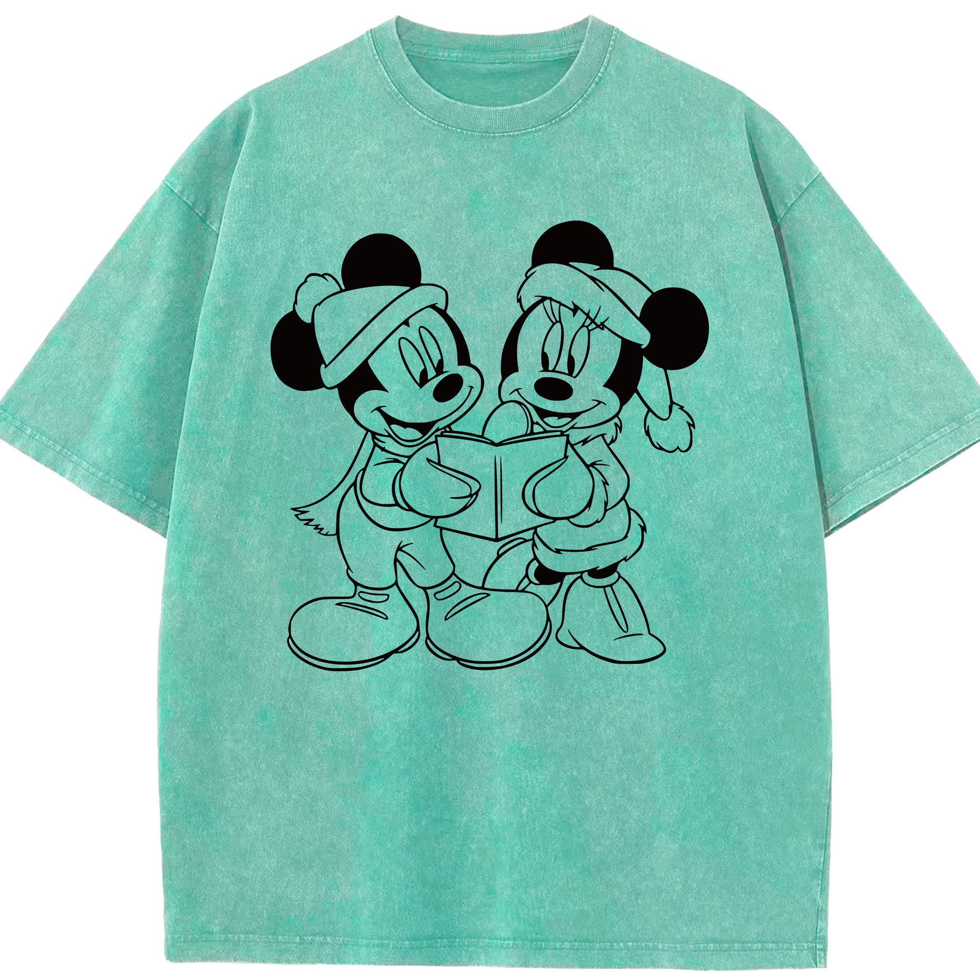 （画像用） ミッキーマウス Mickey Mouse 綿100% ヴィンテージ風 半袖Tシャツ（フロントプリント）